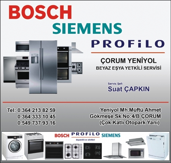 Corum Bosch Siemens Profilo Yetkili Servisi