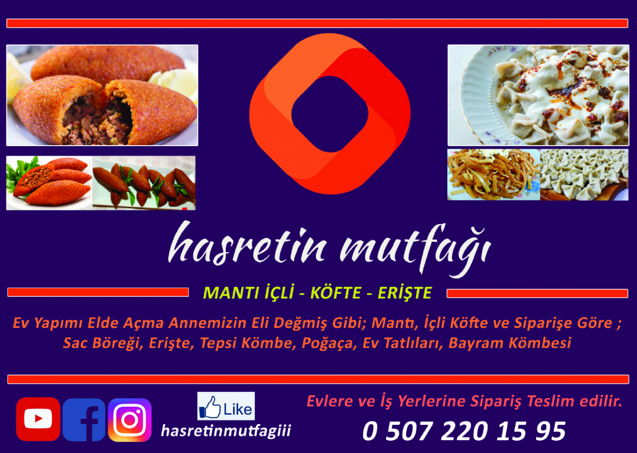 Hasretin Mutfağı Mantı İçli Köfte Ev Yemekleri Düziçi Osmaniye